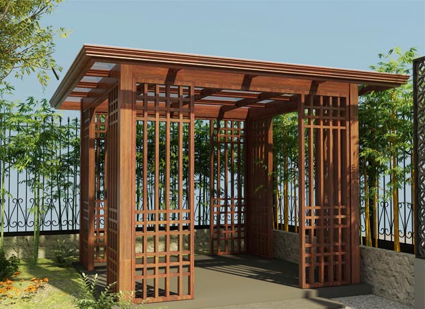 新中式涼亭廊架