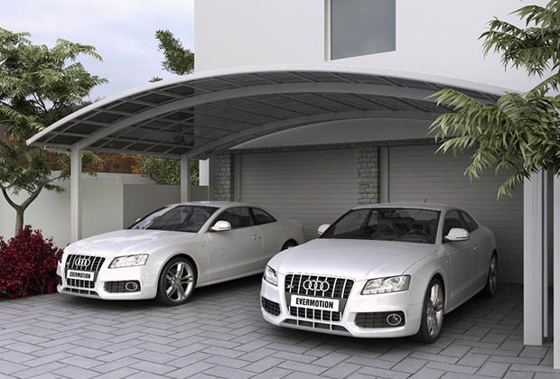 合抱式汽車車棚