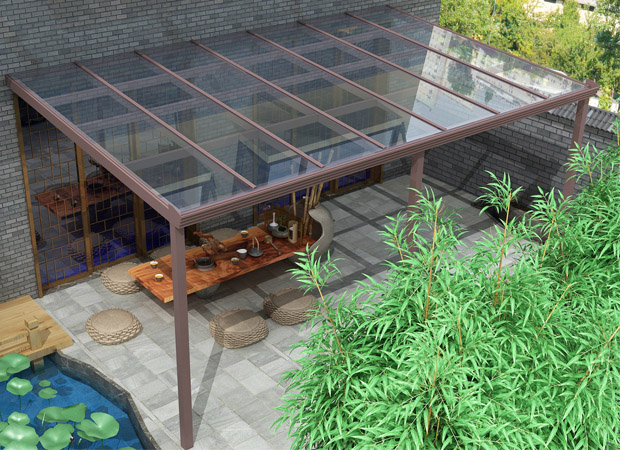 鋁合金遮陽(yáng)雨棚 露臺(tái)棚