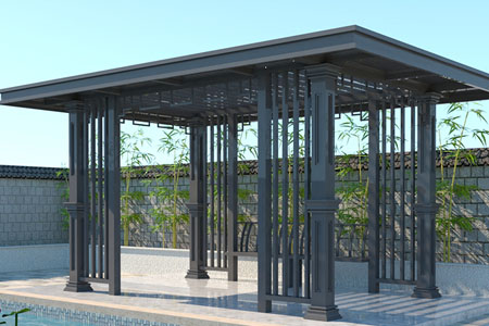 鋁合金新中式涼亭，給你不一樣的生活格調