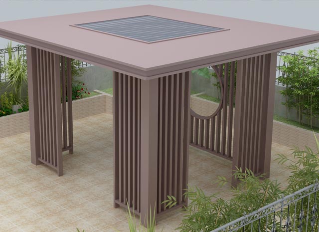 鋁合金新中式涼亭