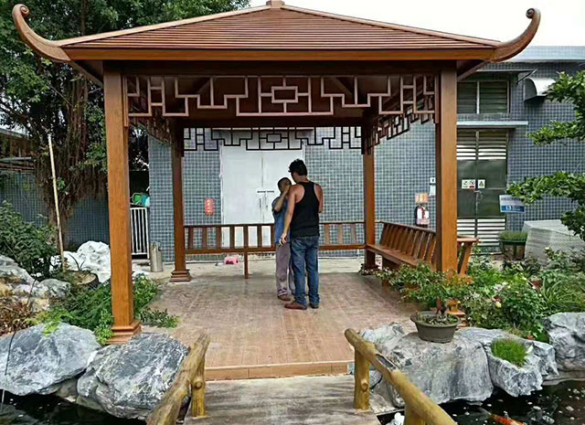 鈦鋁合金四角涼亭