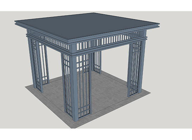 新中式室外涼亭