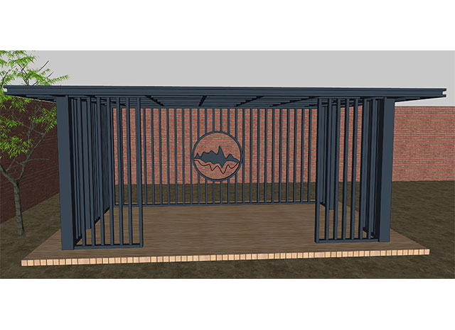 新中式涼亭 四角