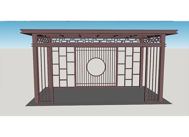 新中式涼亭 四角