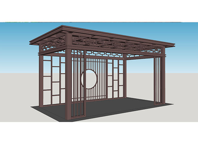 新中式涼亭 四角
