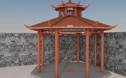 鋁合金涼亭仿古 庭院