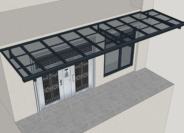 鋁合金耐力板雨棚