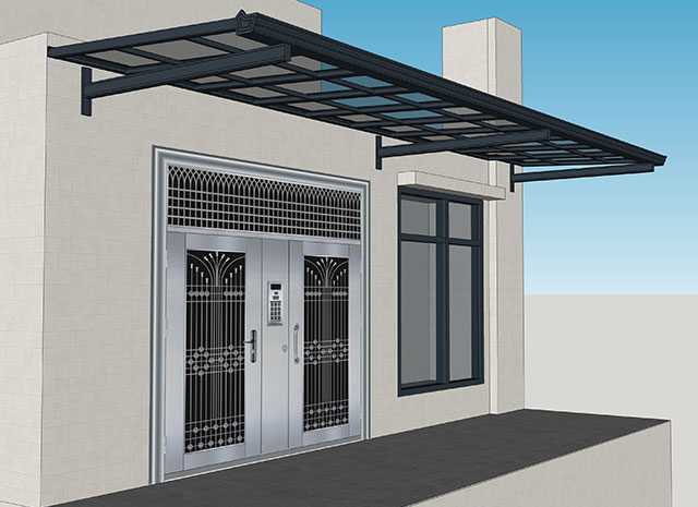 鋁合金耐力板雨棚